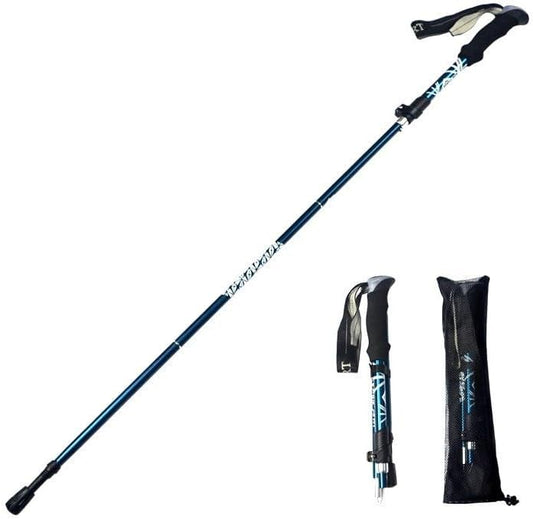 Collapsible Trekking Pole, 33-inch, Adjustable Hiking Staff with Ergonomic Handle