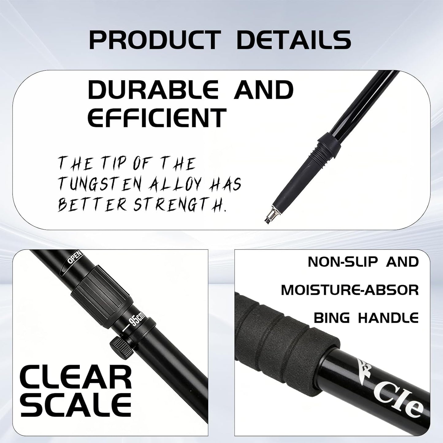 Telescopic Trekking Poles, Aluminum Alloy Material, Non-Slip Handles, Lightweight Yet Sturdy, Suitable for Men and Women, Ideal Choice for Outdoor Travel, Mountaineering, Hiking and Other Activities